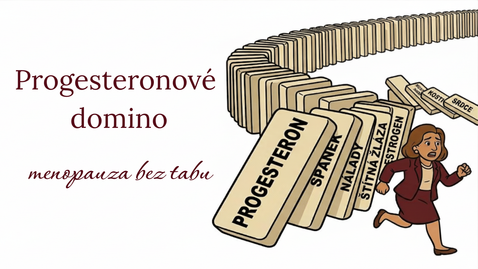 Progesteronové domino — první kostka progesteron sráží spánek, nálady, štítnou žlázu, estrogen, kosti i srdce